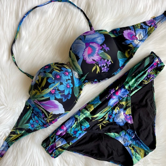 38C Vs Victoria’s Secret bombshell miraculous adds-2cups Bandeau strapless Swim - Picture 2 of 15